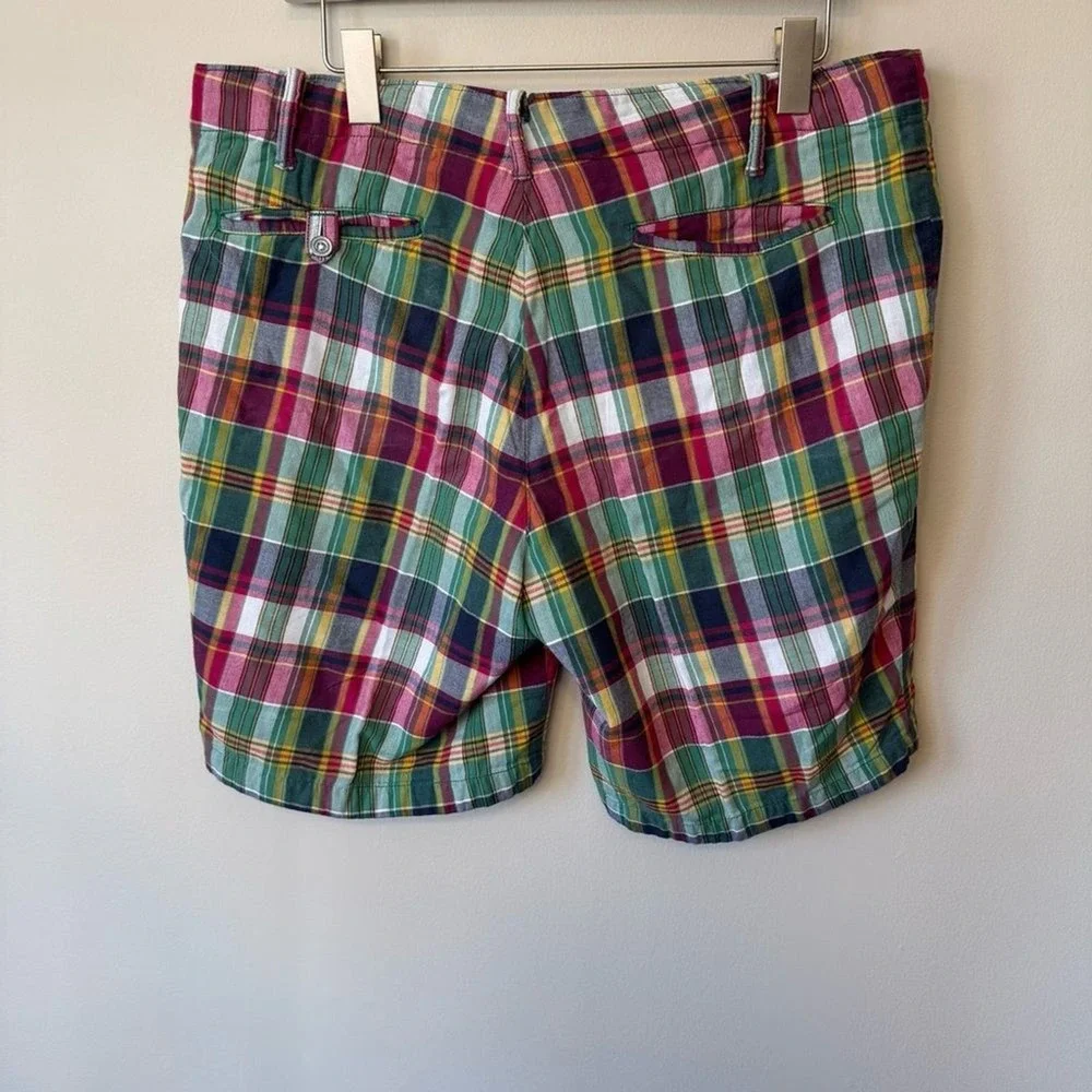 Vtg POLO Ralph‎ Lauren Mens 35 Madras Plaid Cotton Preppy Summer Shorts